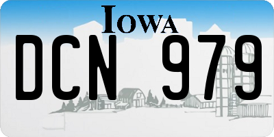 IA license plate DCN979