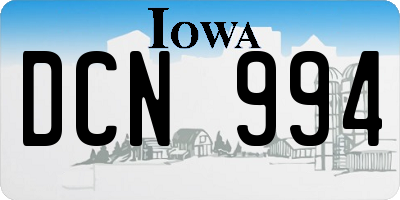 IA license plate DCN994
