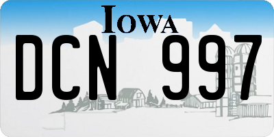 IA license plate DCN997