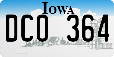 IA license plate DCO364