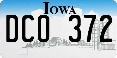 IA license plate DCO372