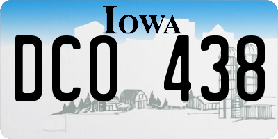 IA license plate DCO438