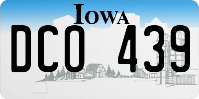 IA license plate DCO439