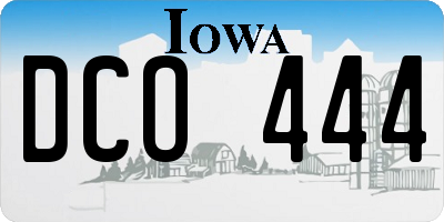 IA license plate DCO444