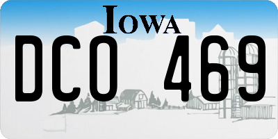 IA license plate DCO469