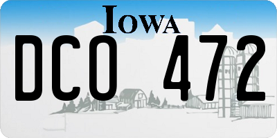 IA license plate DCO472