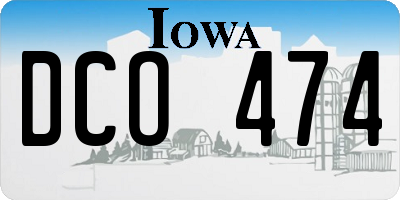 IA license plate DCO474