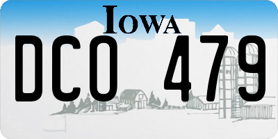 IA license plate DCO479