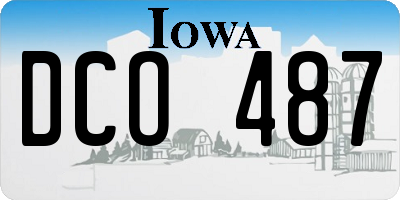 IA license plate DCO487