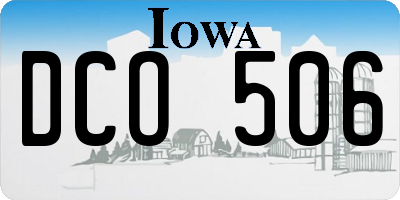IA license plate DCO506