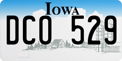 IA license plate DCO529