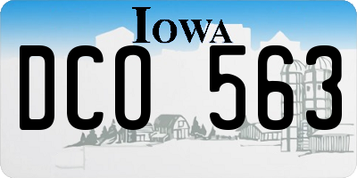 IA license plate DCO563
