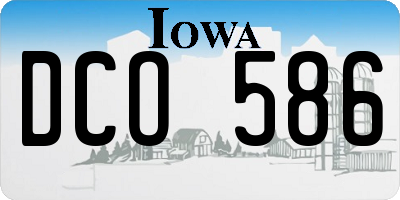 IA license plate DCO586