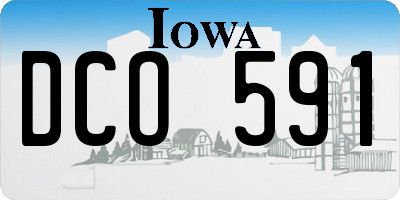 IA license plate DCO591