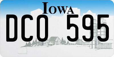 IA license plate DCO595