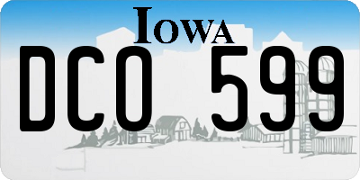 IA license plate DCO599