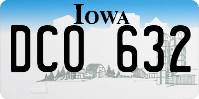 IA license plate DCO632