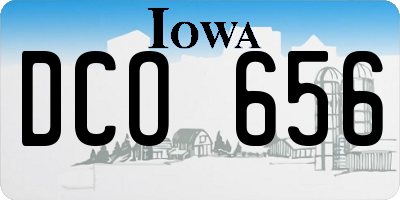 IA license plate DCO656