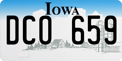 IA license plate DCO659