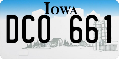 IA license plate DCO661