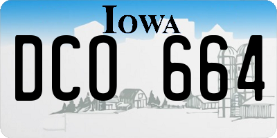 IA license plate DCO664