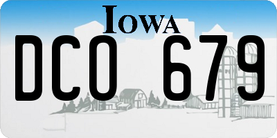 IA license plate DCO679