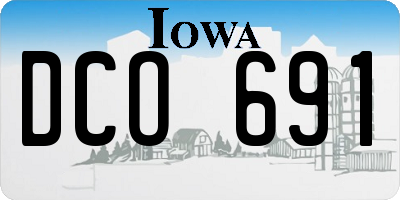 IA license plate DCO691