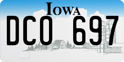 IA license plate DCO697