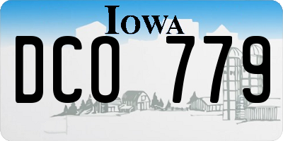 IA license plate DCO779