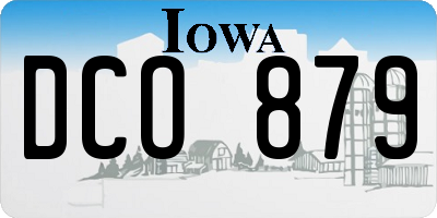 IA license plate DCO879