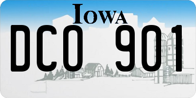 IA license plate DCO901