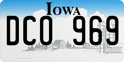 IA license plate DCO969