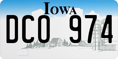 IA license plate DCO974