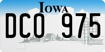 IA license plate DCO975
