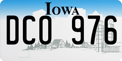 IA license plate DCO976