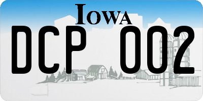 IA license plate DCP002