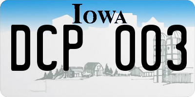 IA license plate DCP003