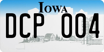 IA license plate DCP004