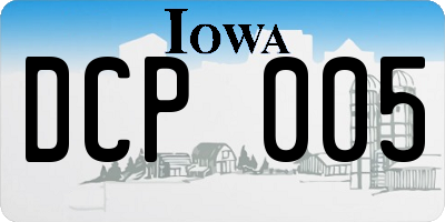 IA license plate DCP005