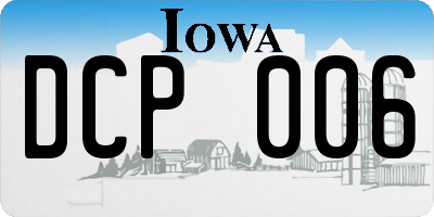 IA license plate DCP006