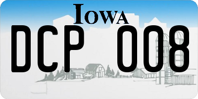 IA license plate DCP008