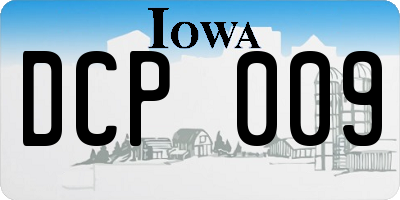 IA license plate DCP009