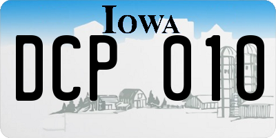 IA license plate DCP010