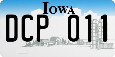 IA license plate DCP011