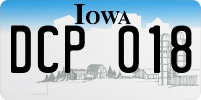 IA license plate DCP018
