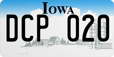 IA license plate DCP020