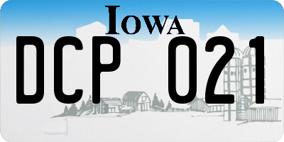 IA license plate DCP021
