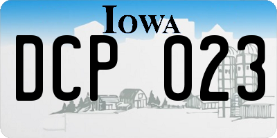 IA license plate DCP023
