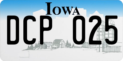 IA license plate DCP025