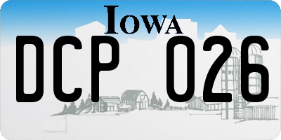 IA license plate DCP026